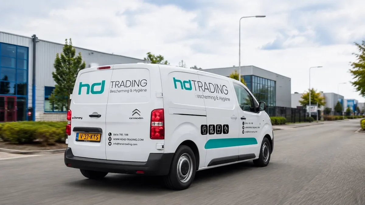H&D Trading bedrijfswagen voor levering hygiëneproducten